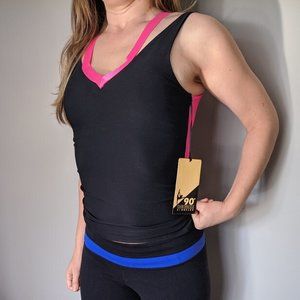 Black and pink workout shirt